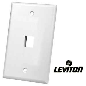NTI plt-1-white-l 1-Port Leviton Keystone Wallplate