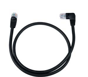 NTI cat5e-las-9-black CAT5e Left Angle to Straight Cable, Black, 9 feet