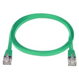 NTI cat5e-sf-3-green CAT5e Super Flat Stranded Unshielded Cable, Green, 3 feet
