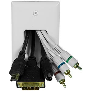 NTI wp-bwp-w Single Gang Recessed Bulk Wire Pass Through Wall Plate