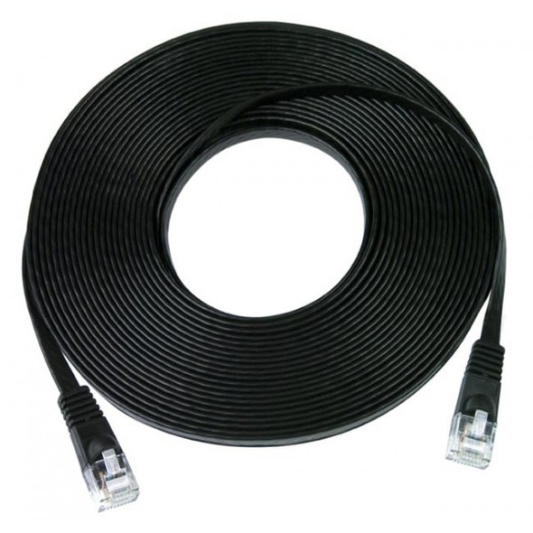 NTI cat6-sf-7-black-slb CAT6 Super Flat Stranded Unshielded Cable, Black, 7 foot
