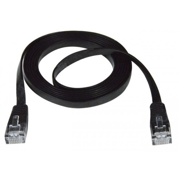 NTI cat5e-sf32v2-5-black CAT5e Super Flat 32 AWG Patch Cords, 60C