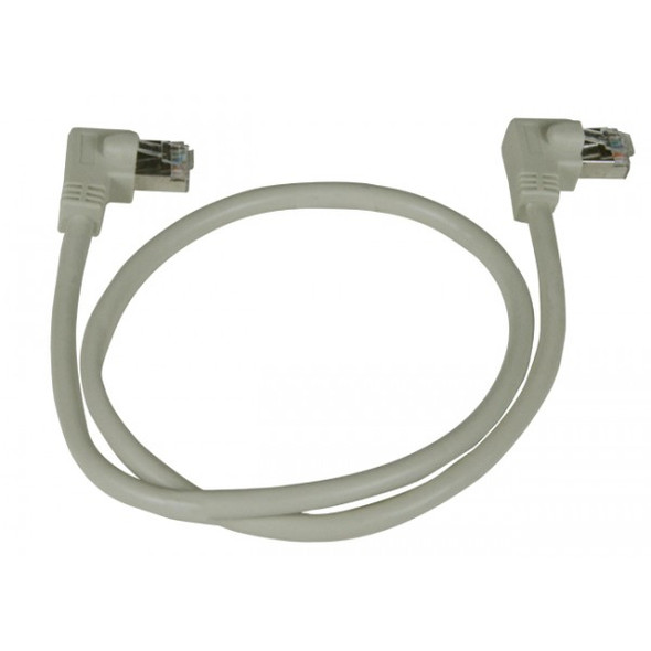 NTI cat6-rav2-2-gray-shld CAT6 Right Angle to Right Angle Shielded Patch Cords, 24AWG, 2ft