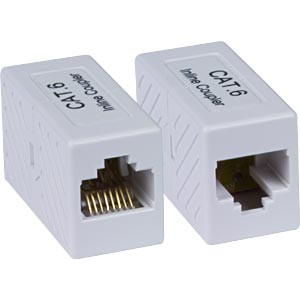 NTI rj45-6-ff-white CAT6 RJ45 Coupler, White