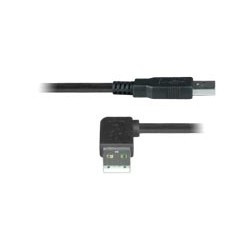 NTI usb2-aa-sla-1m-k USB 2.0 Straight to Left Angle Type A, Male to Male, 1 meter