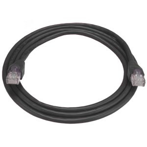 NTI cat6a-3-black CAT6a Stranded Unshielded Cable, Black, 3 feet