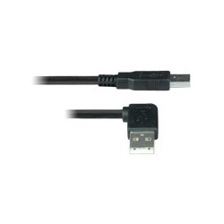 NTI usb2-aa-sra-1m-k USB 2.0 Straight to Right Angle Type A, Male to Male, 1 meter