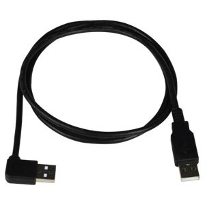 NTI usb2-aa-sra-1m-k USB 2.0 Straight to Right Angle Type A, Male to Male, 1 meter