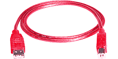 NTI usb2-ab-2m-r USB 2.0 Type A to Type B, Male to Male, Strawberry, 2 meters