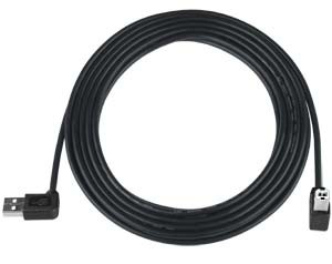 NTI usb2-ab-lua-1m-k USB 2.0 Left Angle Type A to Up Angle Type B Cable, Male to Male, 1 meter