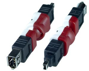 NTI 1394-4pm6pf-f 1394 FireWire 4 Pin Male to 6 Pin Female Flexible Gender Changer