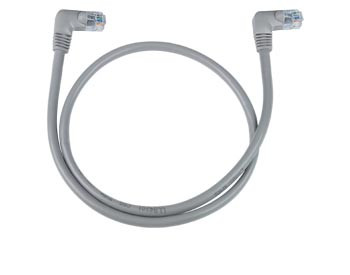 NTI cat5e-ras-2-black CAT5e Right Angle to Straight Cable, Black, 2 feet
