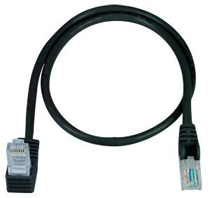 NTI cat5e-uas-6-black CAT5e Up Angle to Straight Cable, Black, 6 feet