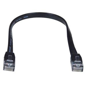 NTI cat5e-sfv2-1-black CAT5e Super Flat Patch Cords, .094" Thick