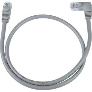 NTI cat6-las-2-gray CAT6 Left Angle to Straight Cable, Gray, 2 feet