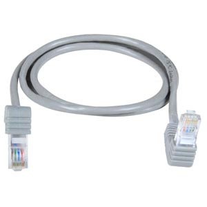 NTI cat5e-dua-3-black CAT5e Down Angle to Up Angle Patch Cords, 3ft, black