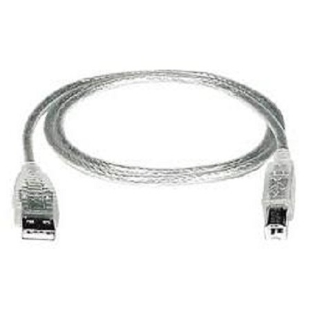 NTI usb2-ab-3-5t USB 2.0 Type A to Type B, Male to Male, Clear, 3 feet