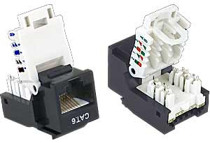 NTI jck-6-tooless-black CAT6 Tooless Vertical Keystone Jack, Black