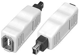 NTI 1394-6pf4pm 1394 FireWire 6 Pin Female to 4 Pin Male Adapter, White