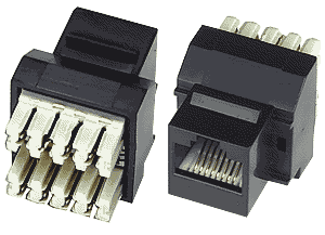 NTI jck-5e-h-black CAT5e Horizontal Keystone Jack, Black