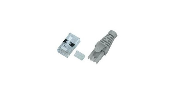 NTI 6a-plg-sh-clp CAT6a Shielded RJ45 Plug with Cable Clip
