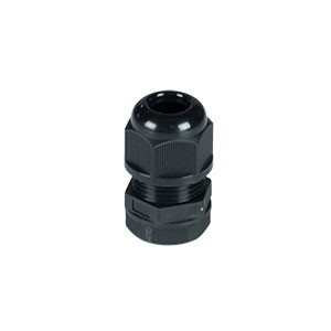 NTI glnd-wtp-p-10b Parallel Short Threaded Waterproof Cable Gland, G 3/8 " Thread, Black