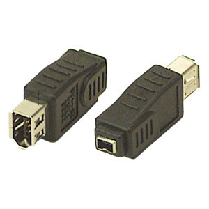 NTI 1394-6pf4pf 1394 FireWire 6 Pin Female to 4 Pin Female Adapter, Black