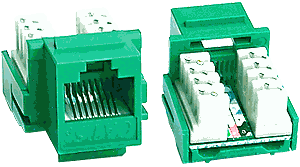 NTI jck-5e-v-green CAT5e Vertical Keystone Jack, Green