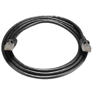 NTI cat6-2-black CAT6 Stranded Unshielded Cable, Black, 2 feet
