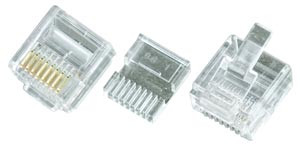 NTI rj45-plg-sf CAT5e CAT6 Stranded Unshielded Super Flat RJ45 Plug