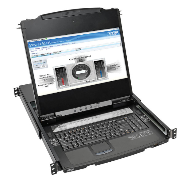 Tripp Lite B030-008-17-IP 8Port Rackmount Console HDMI KVM Switch 17" LCD IP Remote Access