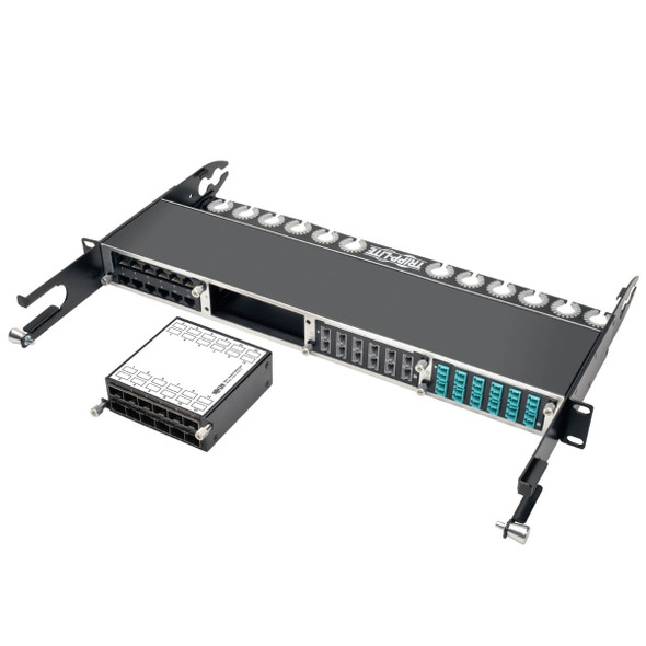 Tripp Lite N484-12SFP-K 12-Port SFP+ 10Gbe Pass Through Cassette 6 QSFP+ to 4xSFP+Cables