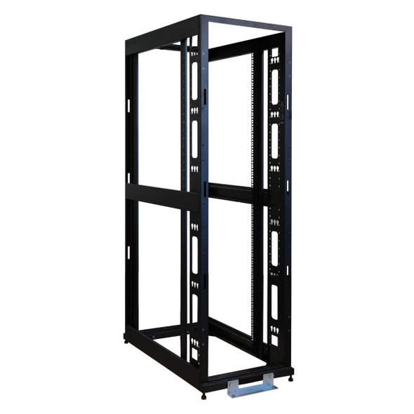 Tripp Lite SR45UBEXPNDNR3 45U 4-Post Open Frame Rack Cabinet Square Hole Heavy Duty Caster