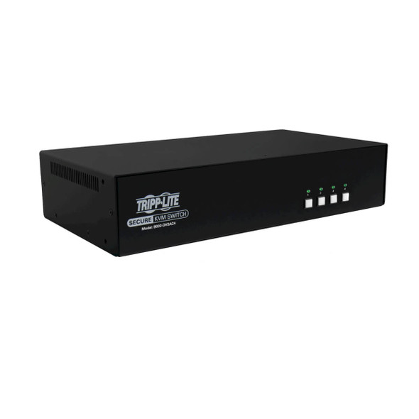 Tripp Lite B002-DV2AC4 Secure KVM Switch 4-Port Dual Monitor DVI + Audio NIAP PP3.0 CAC