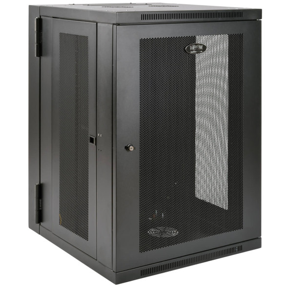 Tripp Lite SRW18USDP 18U Wall Mount Rack Enclosure Cabinet Swinging Hinged Door Deep