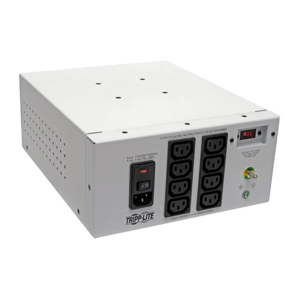 Tripp Lite IS1000HGDV Isolation Transformer Hospital Dual-Voltage 115/230V 1000W 8 C13