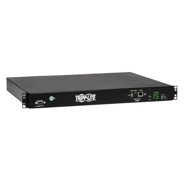 Tripp Lite PDUMH15HVATNET PDU Switched ATS 2/2.4KW 200/240V 10 C13 2 C14 3.6M Cords 1URM
