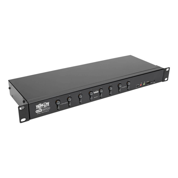 Tripp Lite B024-DUA8-SL 8-Port KVM Switch DVI/USB w Audio & Peripheral Sharing 1U 1080p