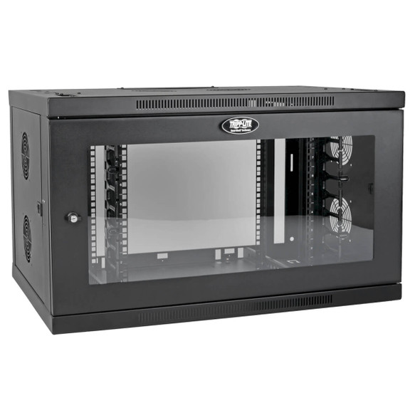 Tripp Lite SRW9UDPGVRT 9U Wallmount Rack Enclosure Wide Cable Management Acrylic Window