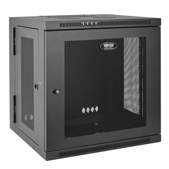 Tripp Lite SRW10US 10U Wall Mount Rack Enclosure Cabinet Hinged Wallmount w/ Door & Sides