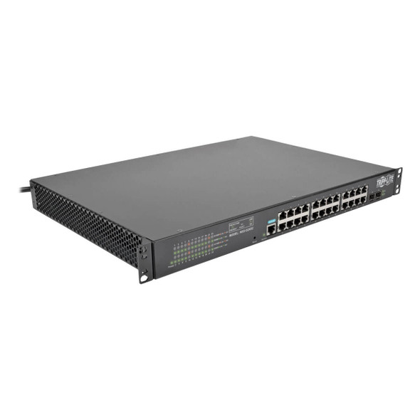 Tripp Lite NSS-G24D2 24-Port Gigabit Ethernet Switch L2 Managed w/ 12-Outlet PDU 120V