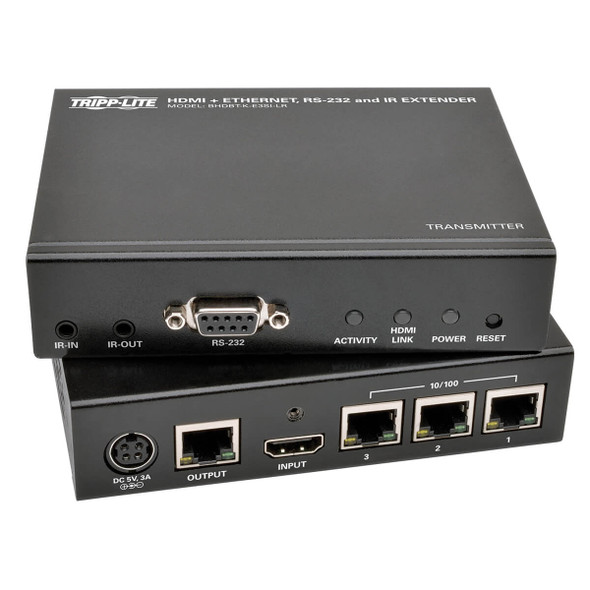 Tripp Lite BHDBT-K-E3SI-LR HDBaseT HDMI Over Cat5/6/6a Extender Kit Ethernet/Serial/IR 100M