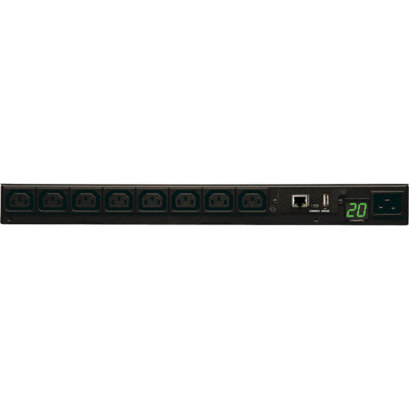 Tripp Lite PDUMNH20HV PDU Monitored 208V-240V 20A C13 8 Outlet L6-20P Horizontal 1URM