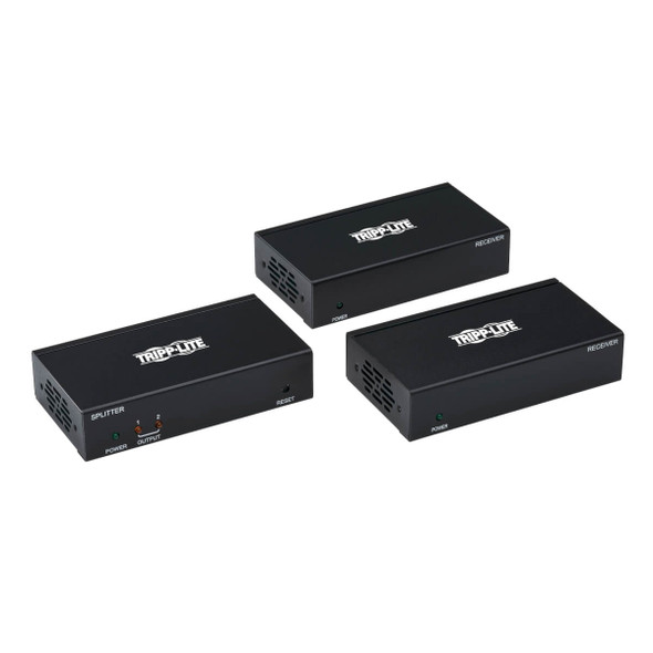Tripp Lite B127-002-D2H DisplayPort to HDMI Over Cat6 Extender Splitter Kit PoC 2Port 4K