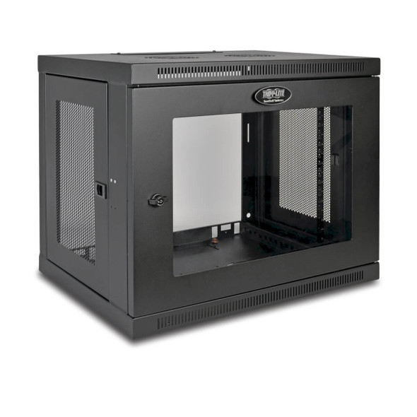 Tripp Lite SRW9UG 9U Wall Mount Rack Enclosure Cabinet w/ Plexiglass Front Door