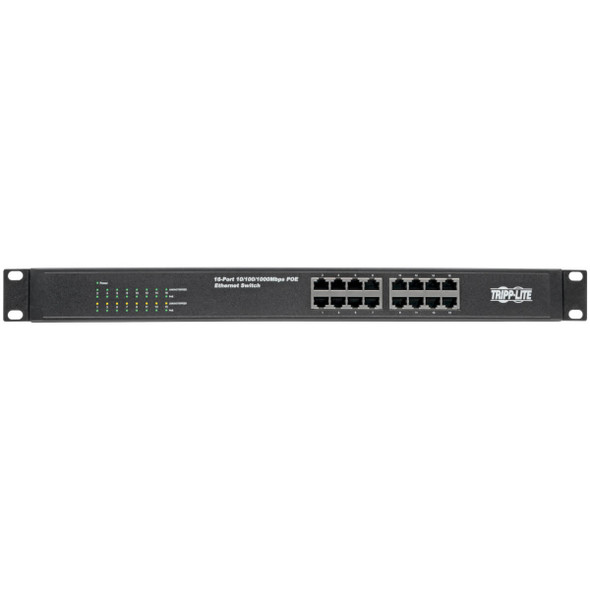 Tripp Lite NG16POE 16-Port Gigabit Ethernet Switch Unmanaged w/PoE+ 260W Metal 1URM