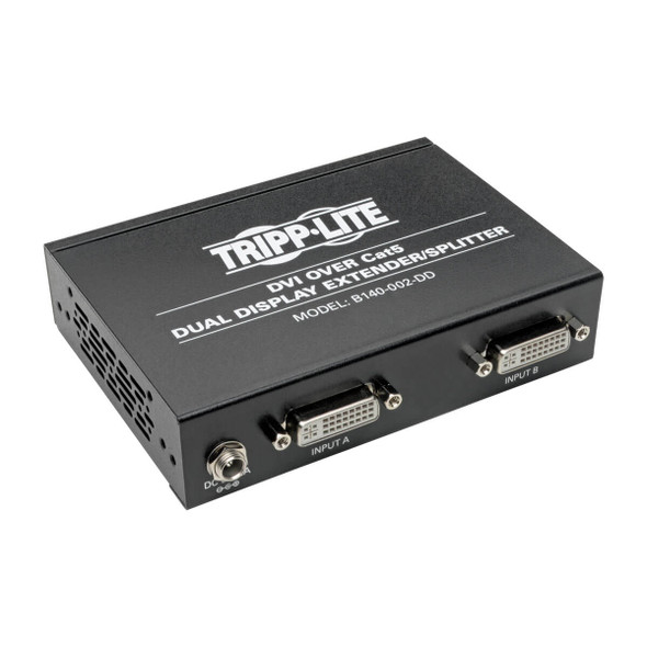 Tripp Lite B140-002-DD DVI Over Cat5 Dual Display Extender Splitter Active Passive TAA