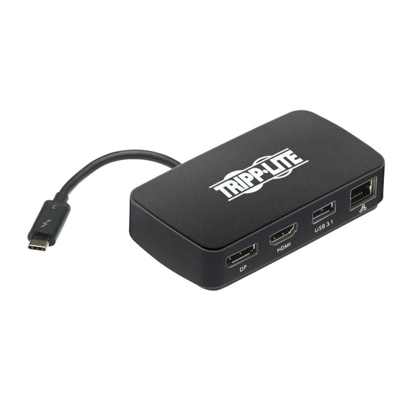 Tripp Lite MTB3-DOCK-01 Thunderbolt 3 Docking Station 4K w/ HDMI DP USB 3.1 Gbe 40 Gbps