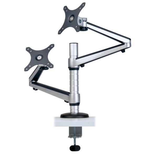 Tripp Lite DDR1327DCS Dual Display LCD Desk Mount Arm Swivel Tilt 13"-27" Flat Panel