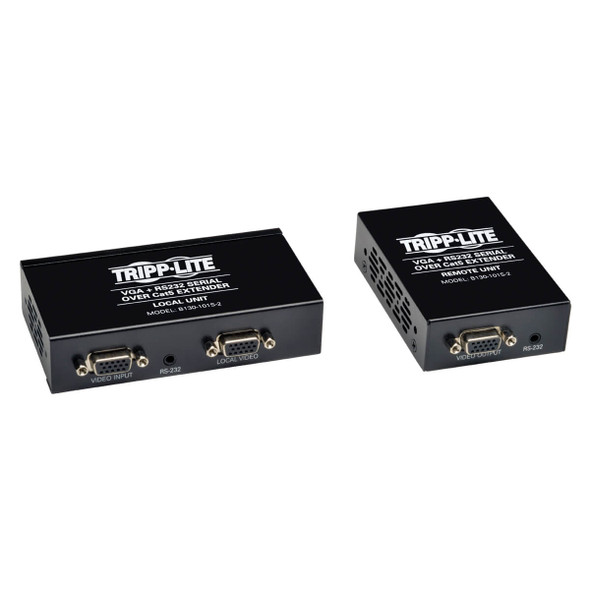 Tripp Lite B130-101S-2 VGA & RS232 over Cat5 Cat6 Extender Transmitter & Receiver EDID